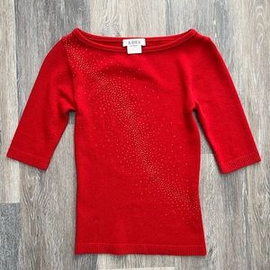 A. Byer 3/4 Sleeve Knit Top sz s